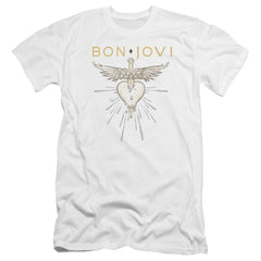 Bon Jovi Greatest Hits Men's Ultra-Soft 30/1 Cotton Slim Short-Sleeve T-Shirt