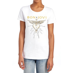 Bon Jovi Greatest Hits Women's 18/1 Cotton Short-Sleeve T-Shirt