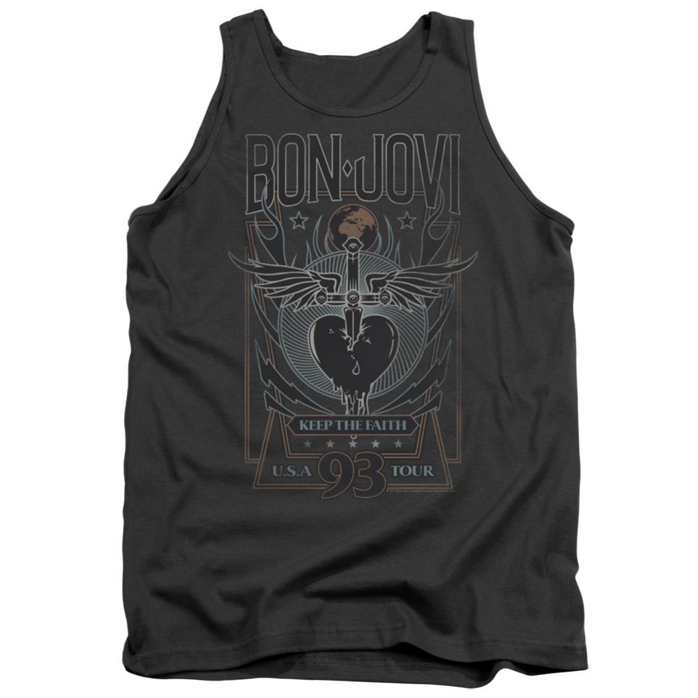 Bon Jovi Keep The Faith Men's 18/1 Cotton Tank Top