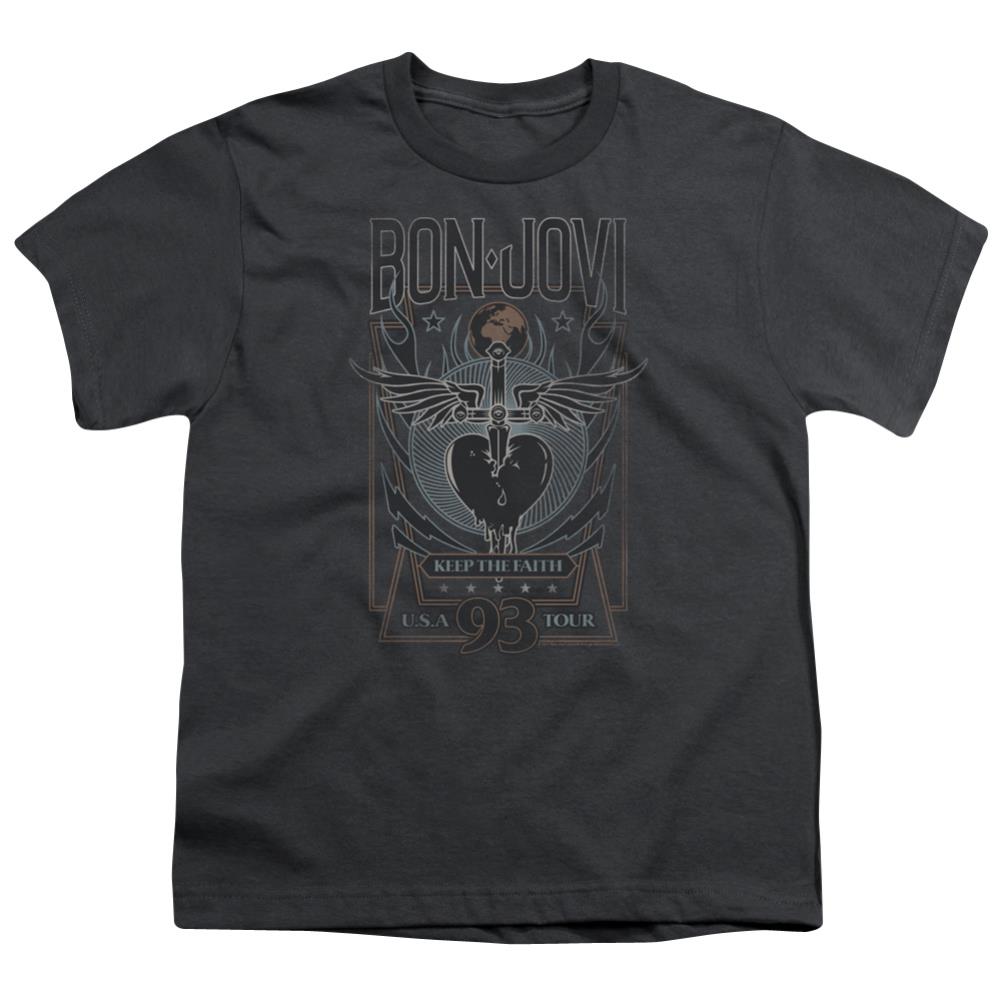 Bon Jovi Keep The Faith Youth 18/1 100% Cotton Short-Sleeve T-Shirt