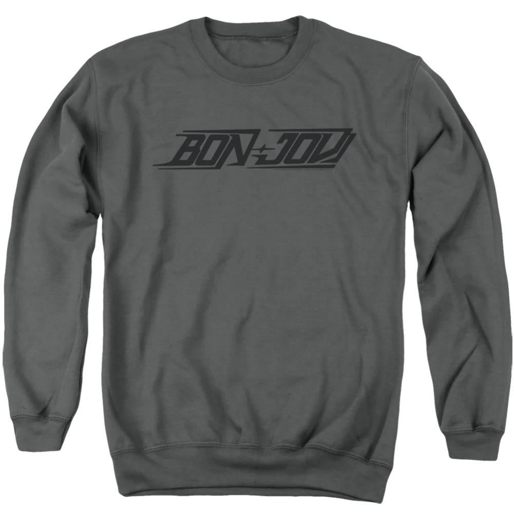 Bon Jovi New Logo Men's Crewneck 50 50 Poly Long-Sleeve T-Shirt