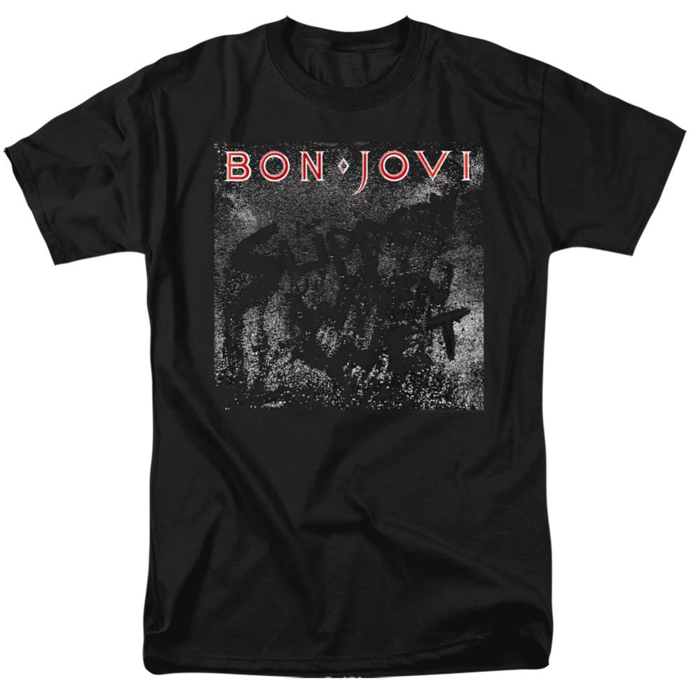 Bon Jovi Slippery Cover Men's 18/1 Cotton Short-Sleeve T-Shirt