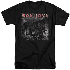 Bon Jovi Slippery Cover Men's 18/1 Tall Cotton Short-Sleeve T-Shirt