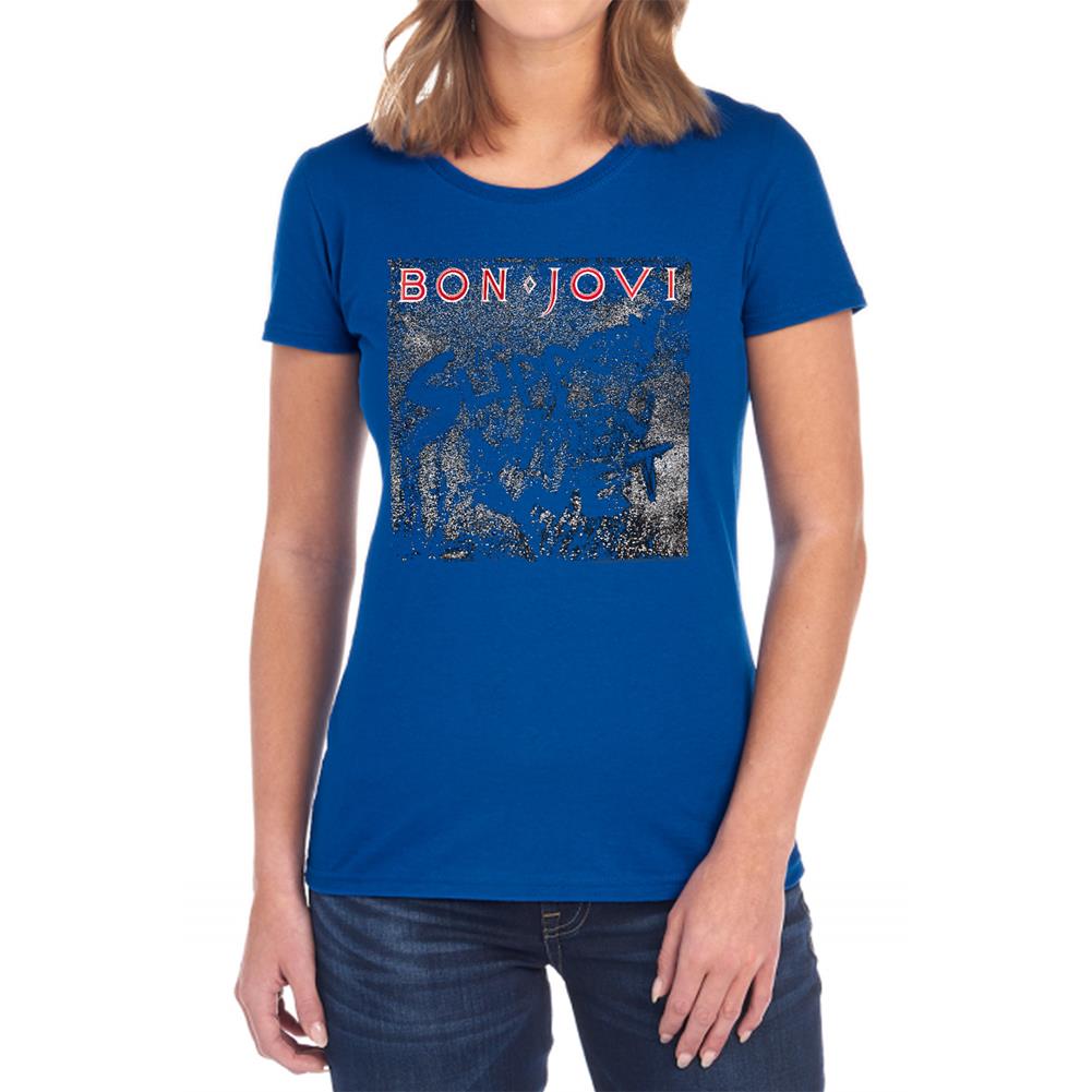 Bon Jovi Slippery Cover Women's 18/1 Cotton Short-Sleeve T-Shirt