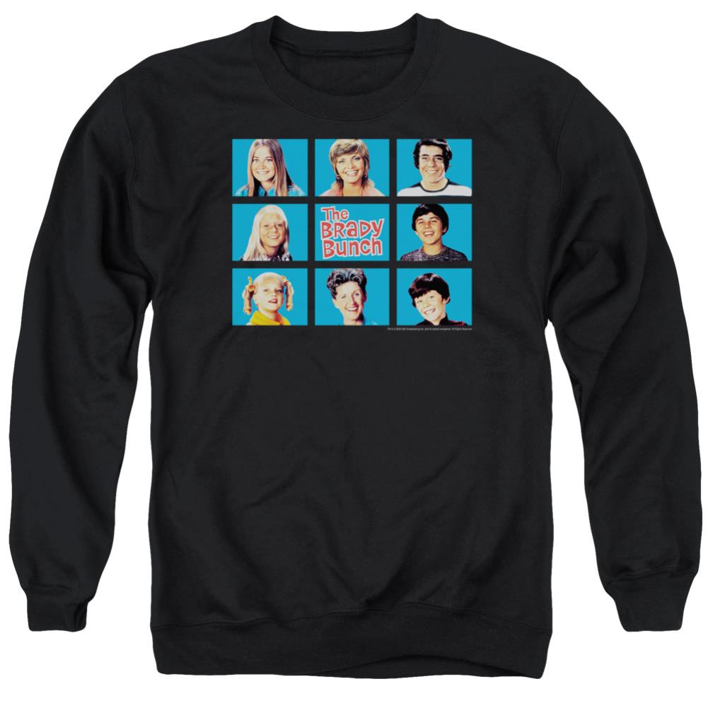 Brady Bunch Framed Men's Crewneck 50 50 Poly Long-Sleeve T-Shirt