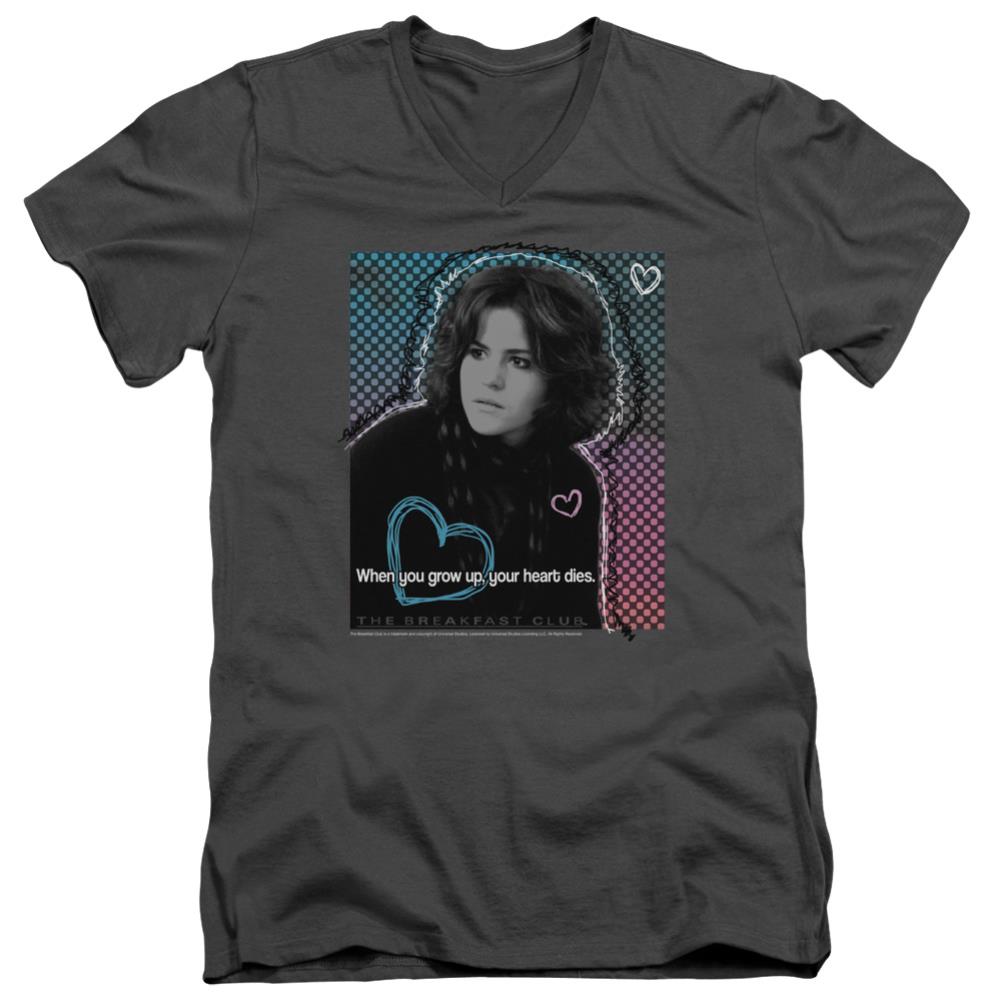 Breakfast Club Heart Dies Men's 30/1 Cotton Slim V-Neck T-Shirt