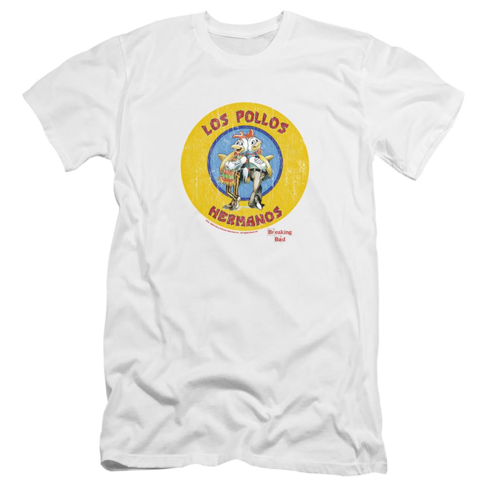 Breaking Bad Los Pollos Hermanos Men's Ultra-Soft 30/1 Cotton Slim Short-Sleeve T-Shirt