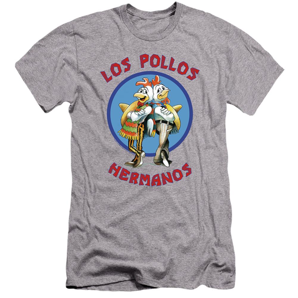 Breaking Bad Los Pollos Hermanos Men's Ultra-Soft 30/1 Cotton Slim Short-Sleeve T-Shirt