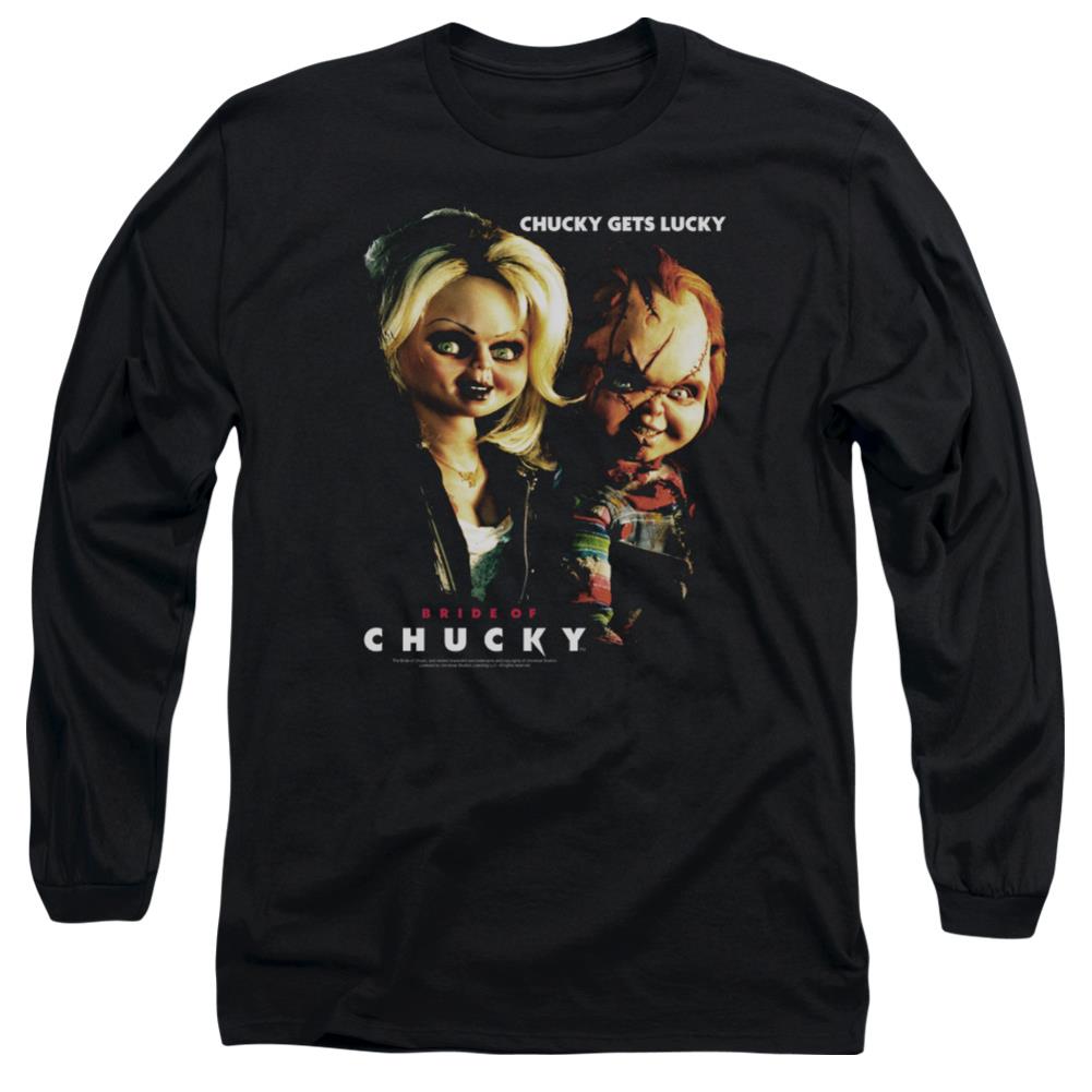 Bride Of Chucky Chucky Gets Lucky Men's 18/1 Cotton Long-Sleeve T-Shirt
