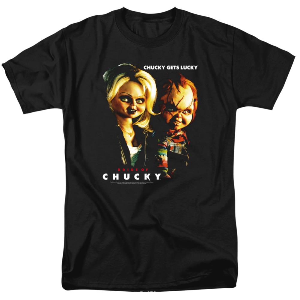 Bride Of Chucky Chucky Gets Lucky Men's 18/1 Cotton Short-Sleeve T-Shirt