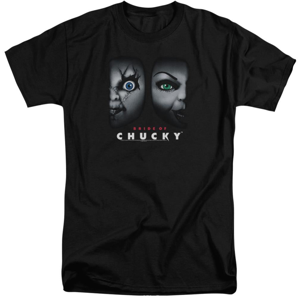 Bride Of Chucky Happy Couple Men's 18/1 Tall Cotton Short-Sleeve T-Shirt