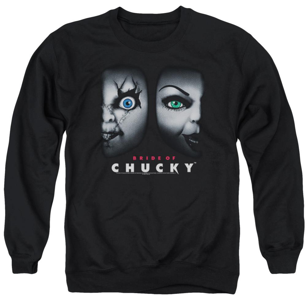 Bride Of Chucky Happy Couple Men's Crewneck 50 50 Poly Long-Sleeve T-Shirt