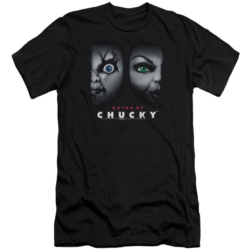 Bride Of Chucky Happy Couple Men's Ultra-Soft 30/1 Cotton Slim Short-Sleeve T-Shirt