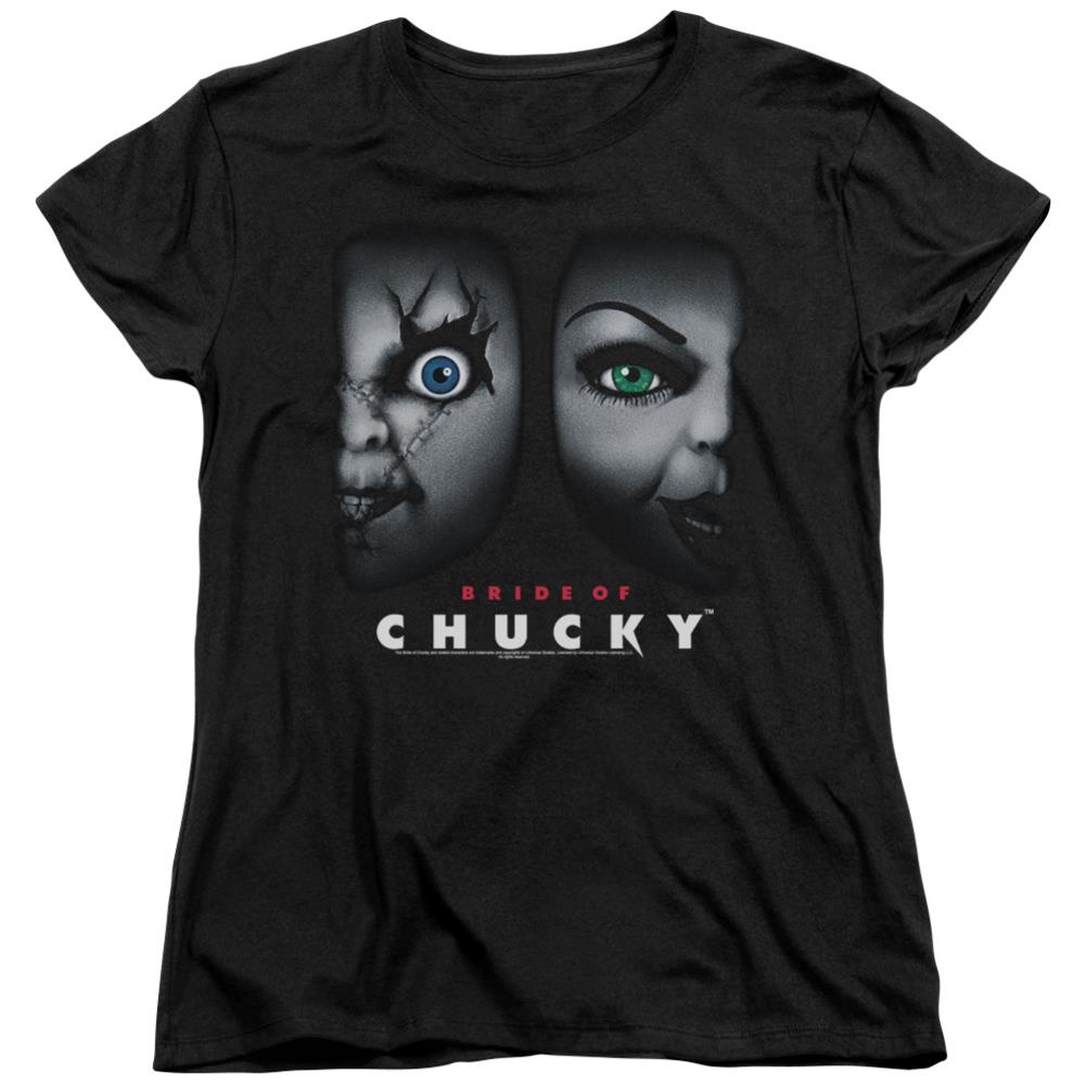 Bride Of Chucky Happy Couple Women's 18/1 Cotton Short-Sleeve T-Shirt