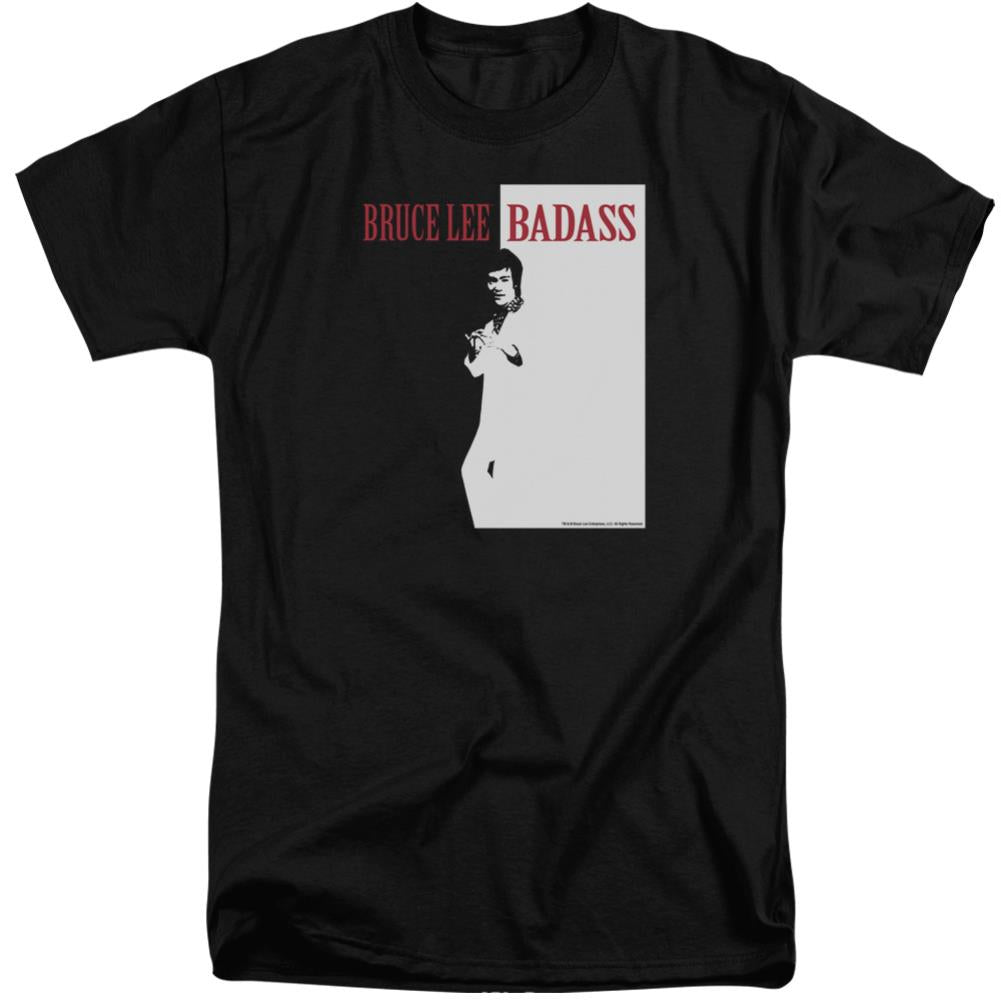 Bruce Lee Badass Men's 18/1 Tall Cotton Short-Sleeve T-Shirt
