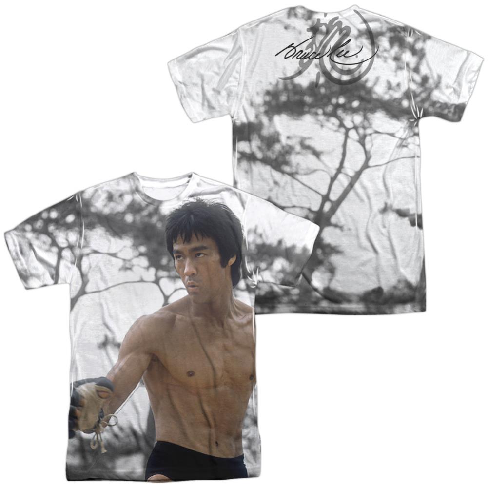 Bruce Lee Battle Ready (Front/Back Print) Men's Regular Fit Polyester Short-Sleeve T-Shirt