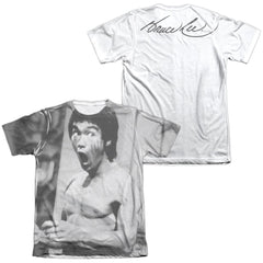 Bruce Lee Classic Lee (Front/Back Print) Men's Regular Fit Poly Cotton Short-Sleeve T-Shirt