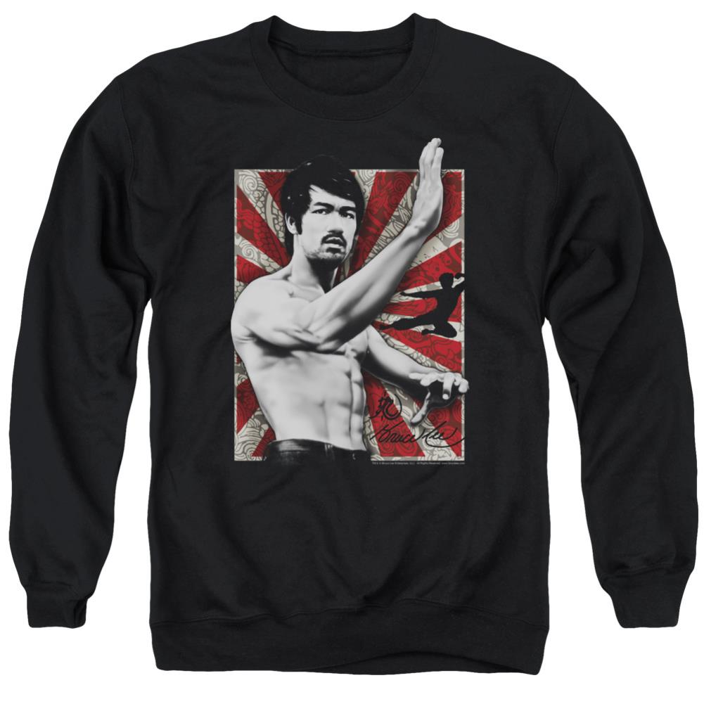 Bruce Lee Concentrate Men's Crewneck 50 50 Poly Long-Sleeve T-Shirt