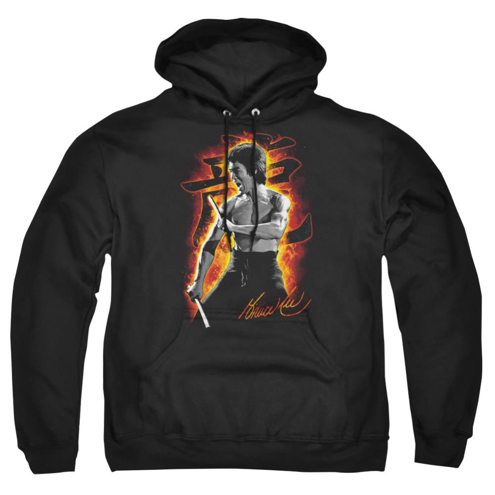 Bruce Lee Dragon Fire Men's Pull-Over 75 25 Poly Hoodie