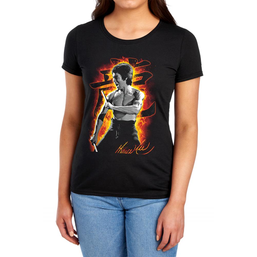Bruce Lee Dragon Fire Women's 18/1 Cotton Short-Sleeve T-Shirt