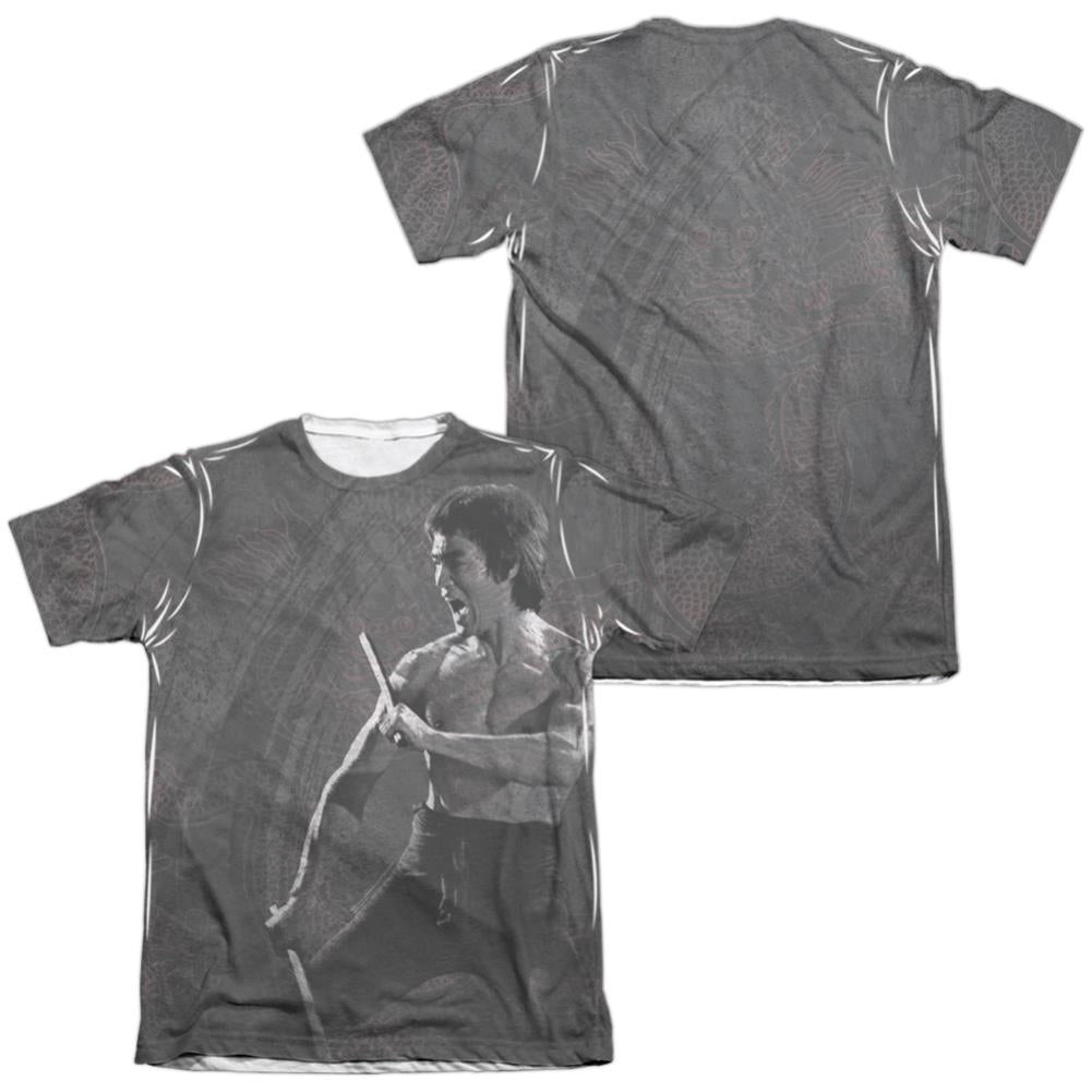 Bruce Lee Dragon Print Men's Regular Fit Poly Cotton Short-Sleeve T-Shirt
