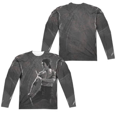 Bruce Lee Dragon Print Men's Regular Fit Polyester Long-Sleeve T-Shirt