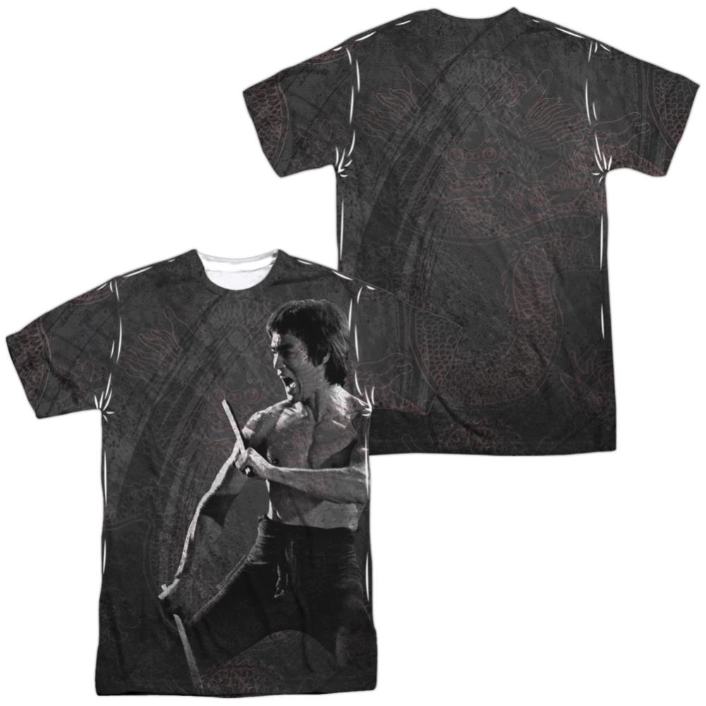 Bruce Lee Dragon Print Men's Regular Fit Polyester Short-Sleeve T-Shirt