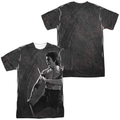 Bruce Lee Dragon Print Men's Regular Fit Polyester Short-Sleeve T-Shirt