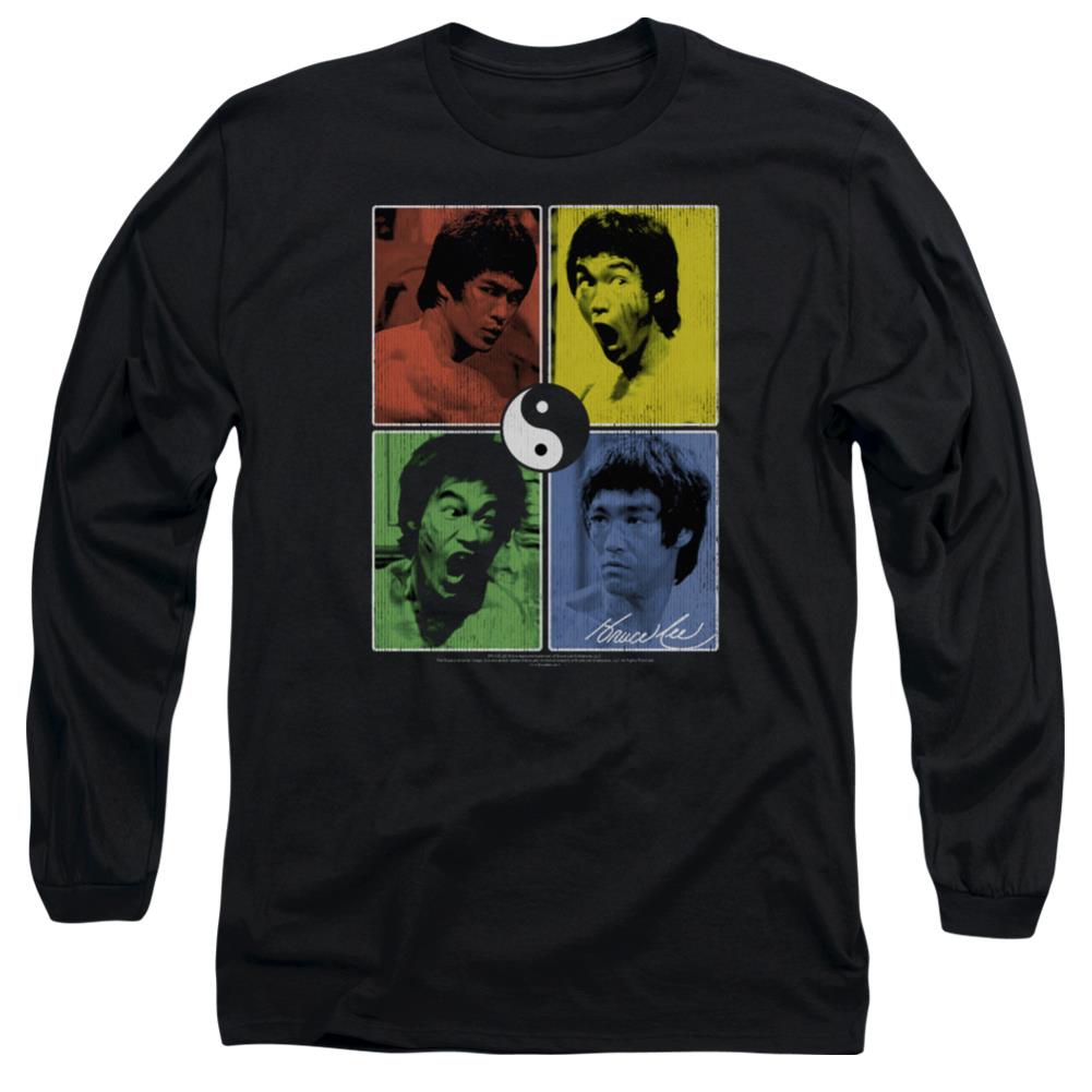 Bruce Lee Enter Color Block Men's 18/1 Cotton Long-Sleeve T-Shirt