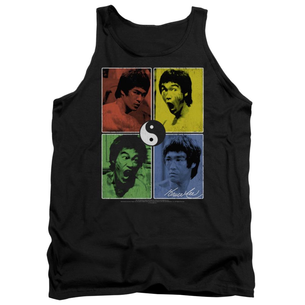 Bruce Lee Enter Color Block Men's 18/1 Cotton Tank Top