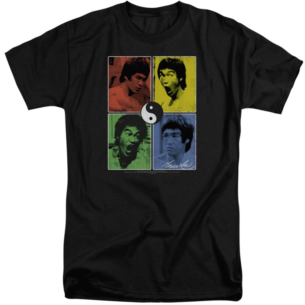 Bruce Lee Enter Color Block Men's 18/1 Tall Cotton Short-Sleeve T-Shirt