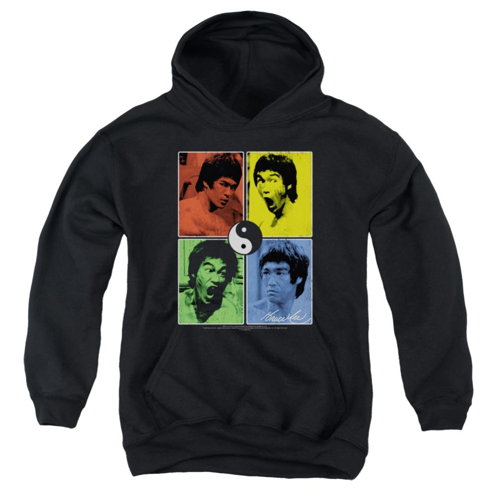 Bruce Lee Enter Color Block Youth Cotton Poly Pull-Over Hoodie