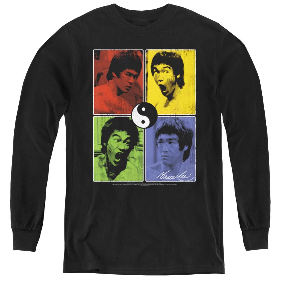 Bruce Lee Enter Color Block Youth Long-Sleeve T-Shirt