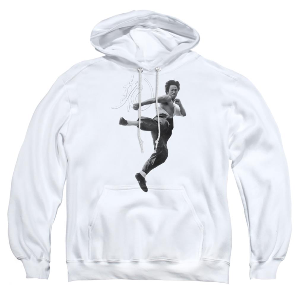 Bruce Lee Flying Kick Men's Pull-Over 75 25 Poly Hoodie