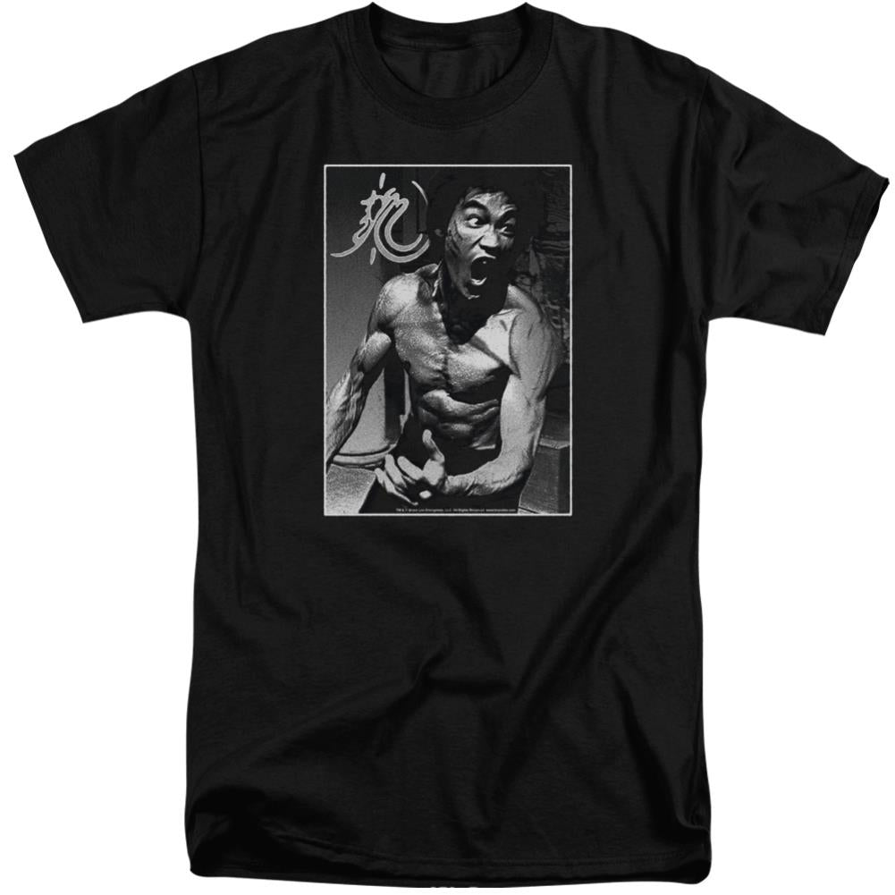 Bruce Lee Focused Rage Men's 18/1 Tall Cotton Short-Sleeve T-Shirt