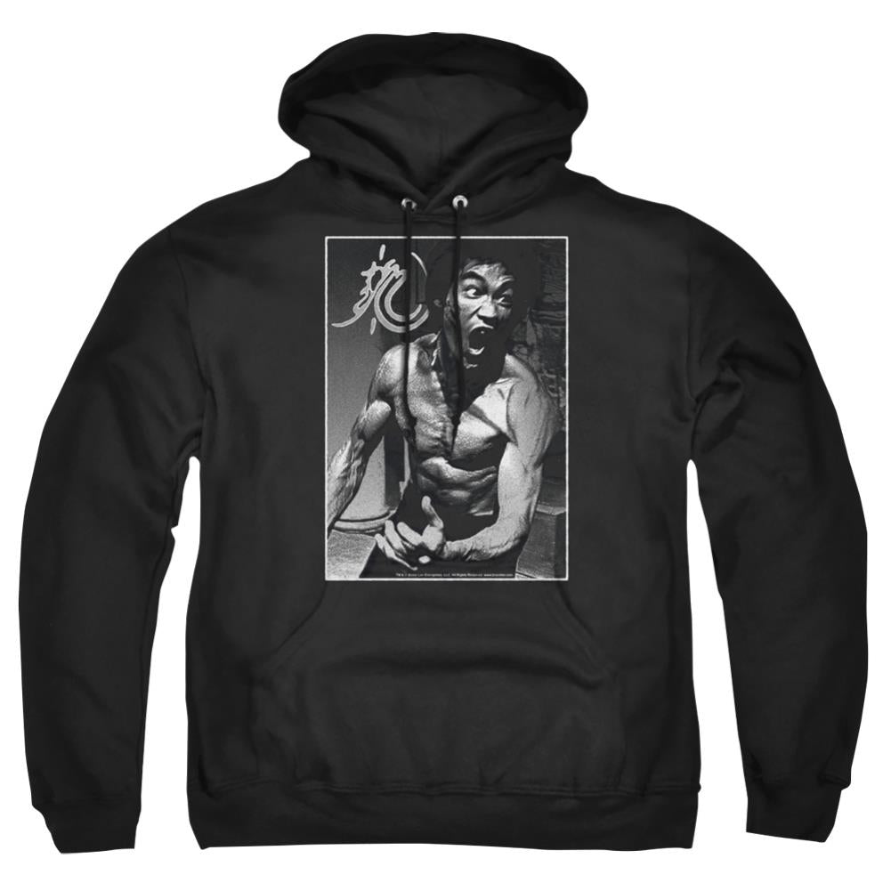 Bruce Lee Focused Rage Men's Pull-Over 75 25 Poly Hoodie
