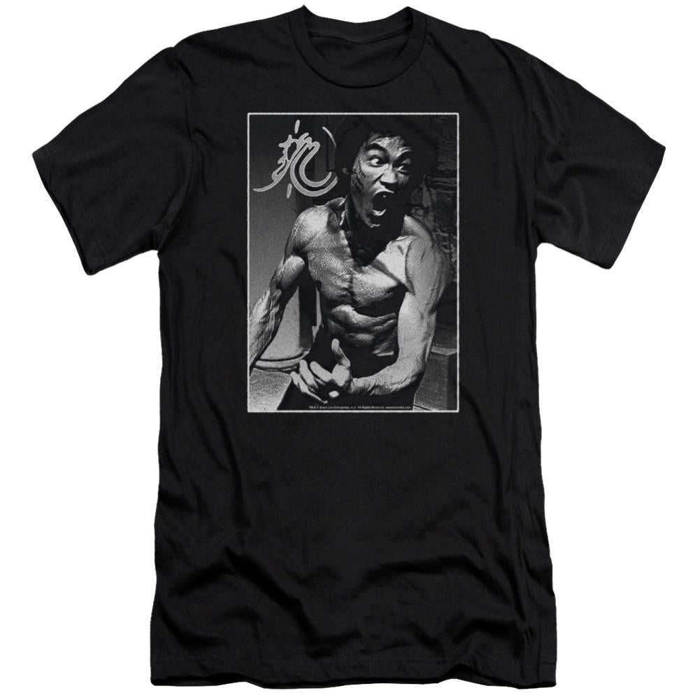 Bruce Lee Focused Rage Men's Ultra-Soft 30/1 Cotton Slim Short-Sleeve T-Shirt