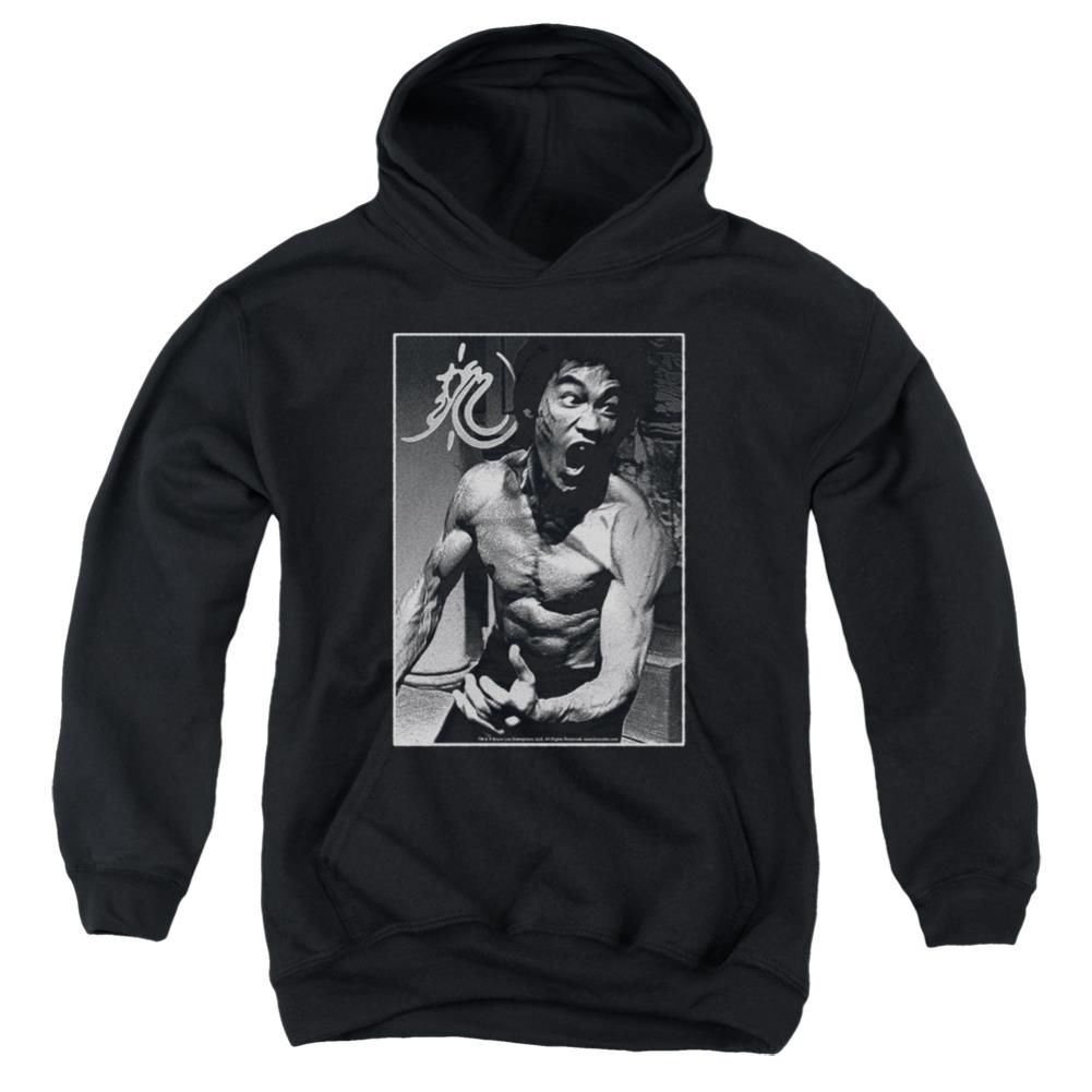 Bruce Lee Focused Rage Youth Cotton Poly Pull-Over Hoodie