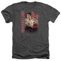Bruce Lee Fury Men's 30/1 Heather 60 40 Poly Short-Sleeve T-Shirt