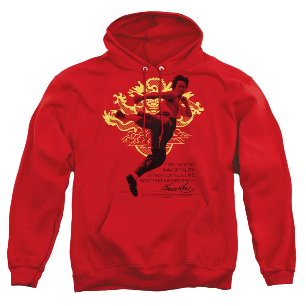 Bruce Lee Immortal Dragon Men's Pull-Over 75 25 Poly Hoodie