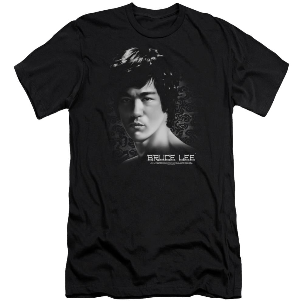 Bruce Lee In Your Face Men's Ultra-Soft 30/1 Cotton Slim Short-Sleeve T-Shirt
