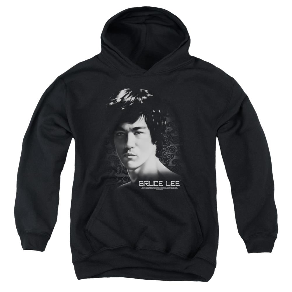 Bruce Lee In Your Face Youth Cotton Poly Pull-Over Hoodie