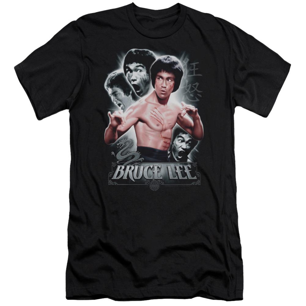 Bruce Lee Inner Fury Men's Ultra-Soft 30/1 Cotton Slim Short-Sleeve T-Shirt