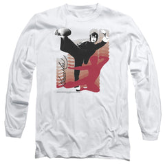 Bruce Lee Kick It Men's 18/1 Cotton Long-Sleeve T-Shirt