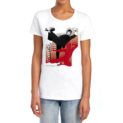Bruce Lee Kick It Women's 18/1 Cotton Short-Sleeve T-Shirt