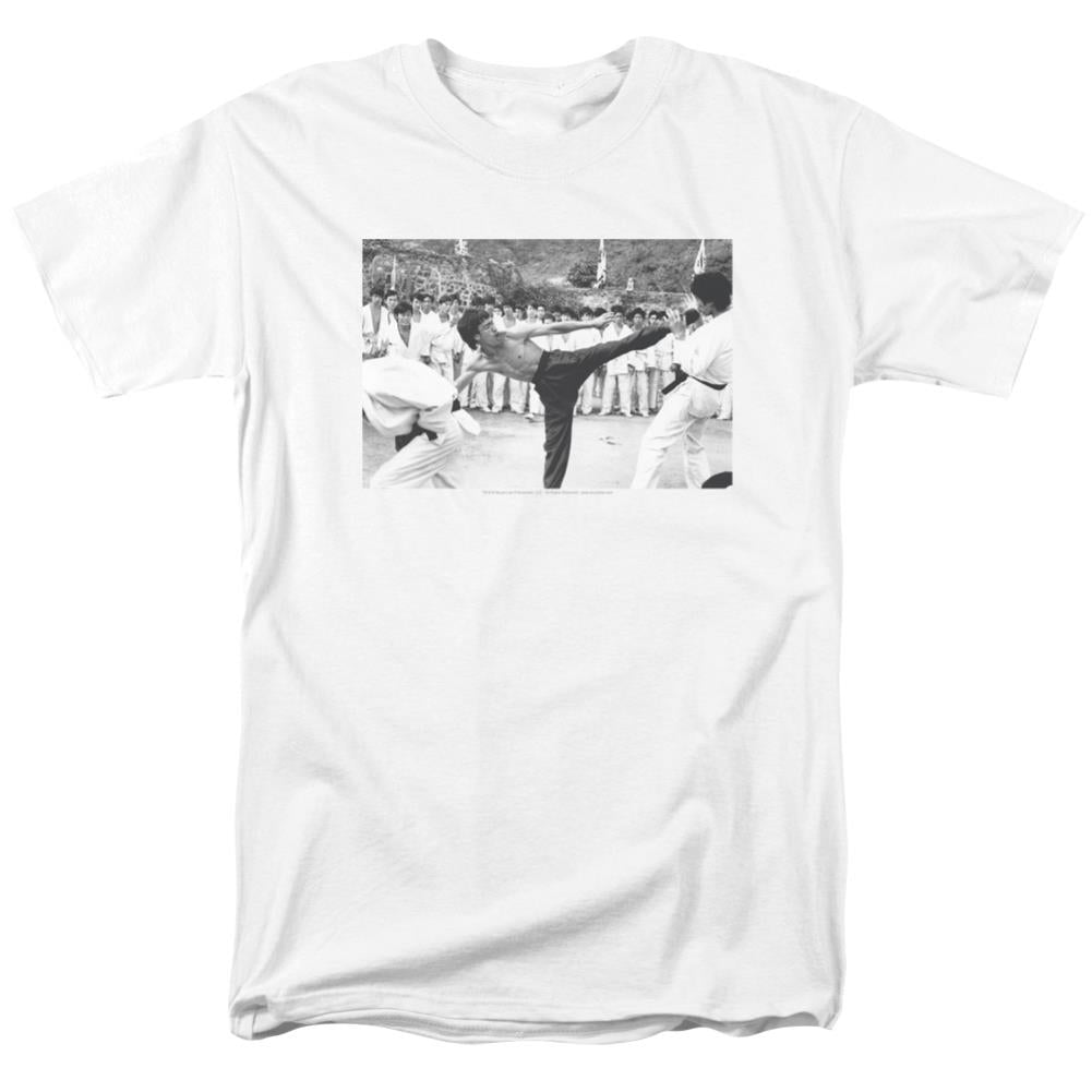 Bruce Lee Kick To The Head Men's 18/1 Cotton Short-Sleeve T-Shirt