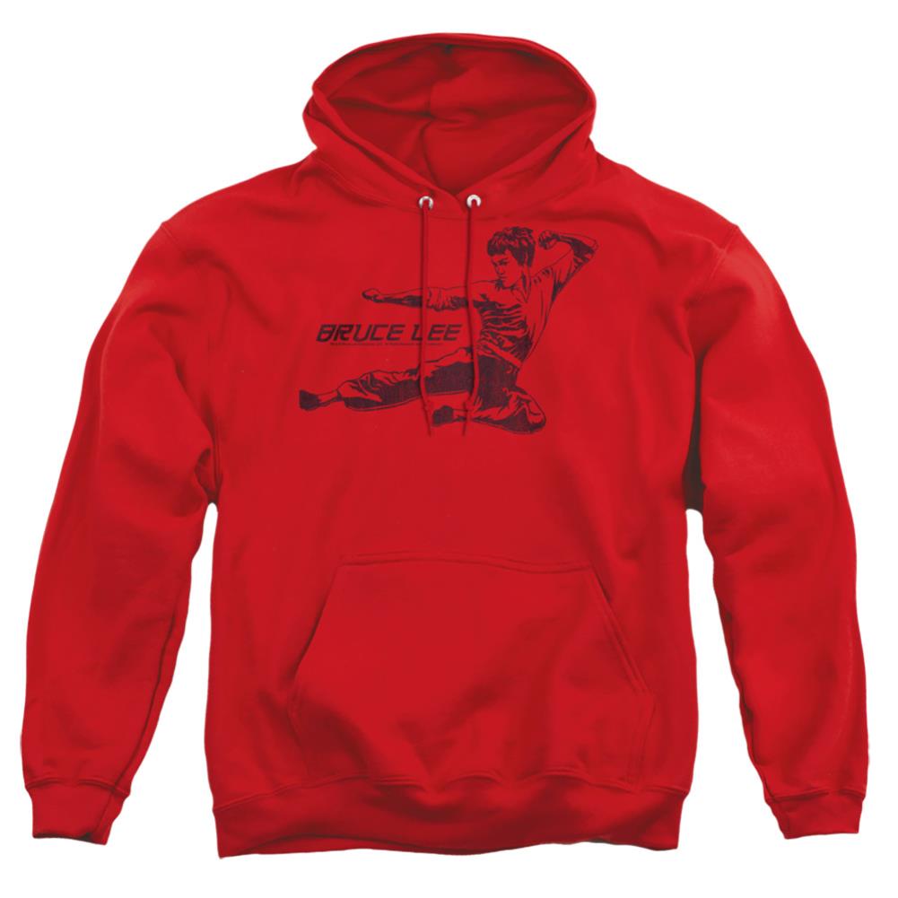 Bruce Lee Line Kick Men's Pull-Over 75 25 Poly Hoodie