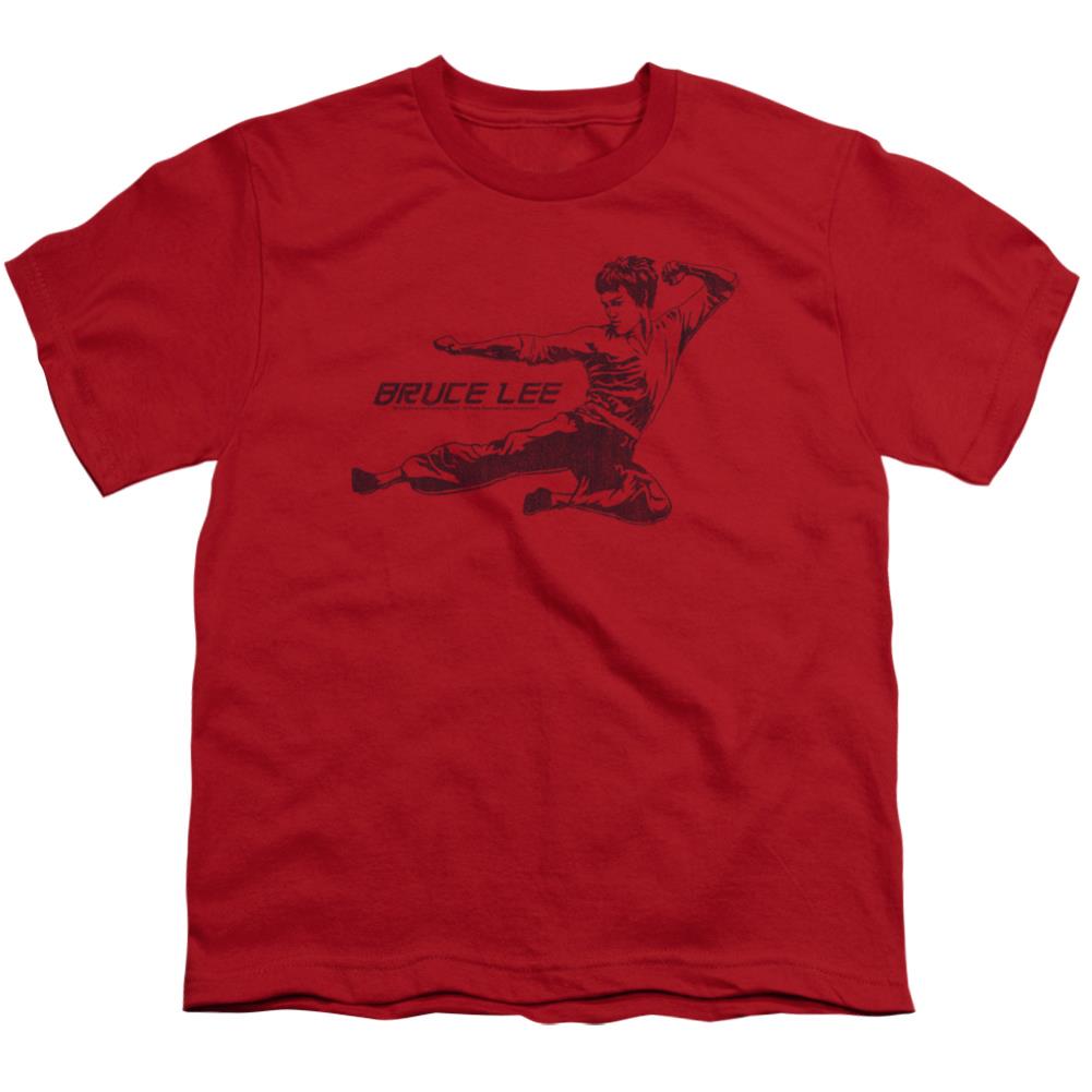 Bruce Lee Line Kick Youth 18/1 100% Cotton Short-Sleeve T-Shirt
