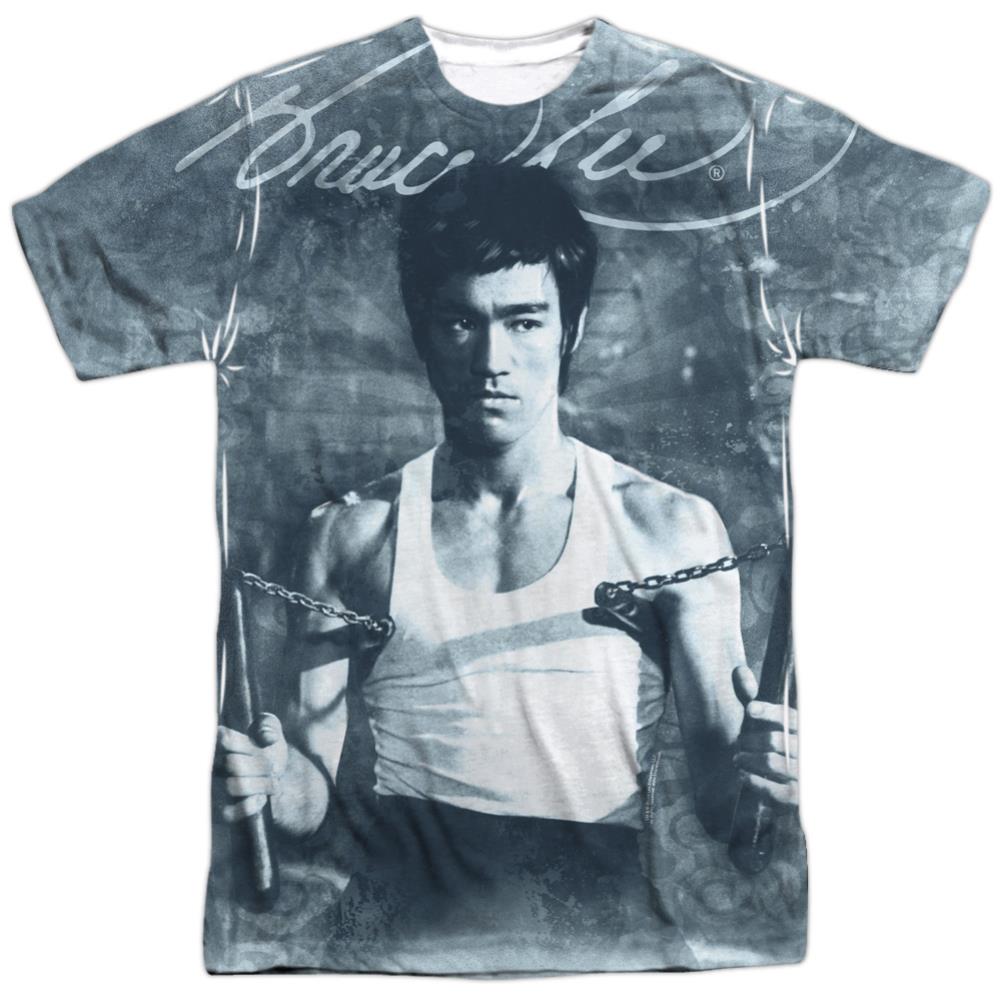 Bruce Lee Nunchucks Men's Regular Fit Polyester Short-Sleeve T-Shirt
