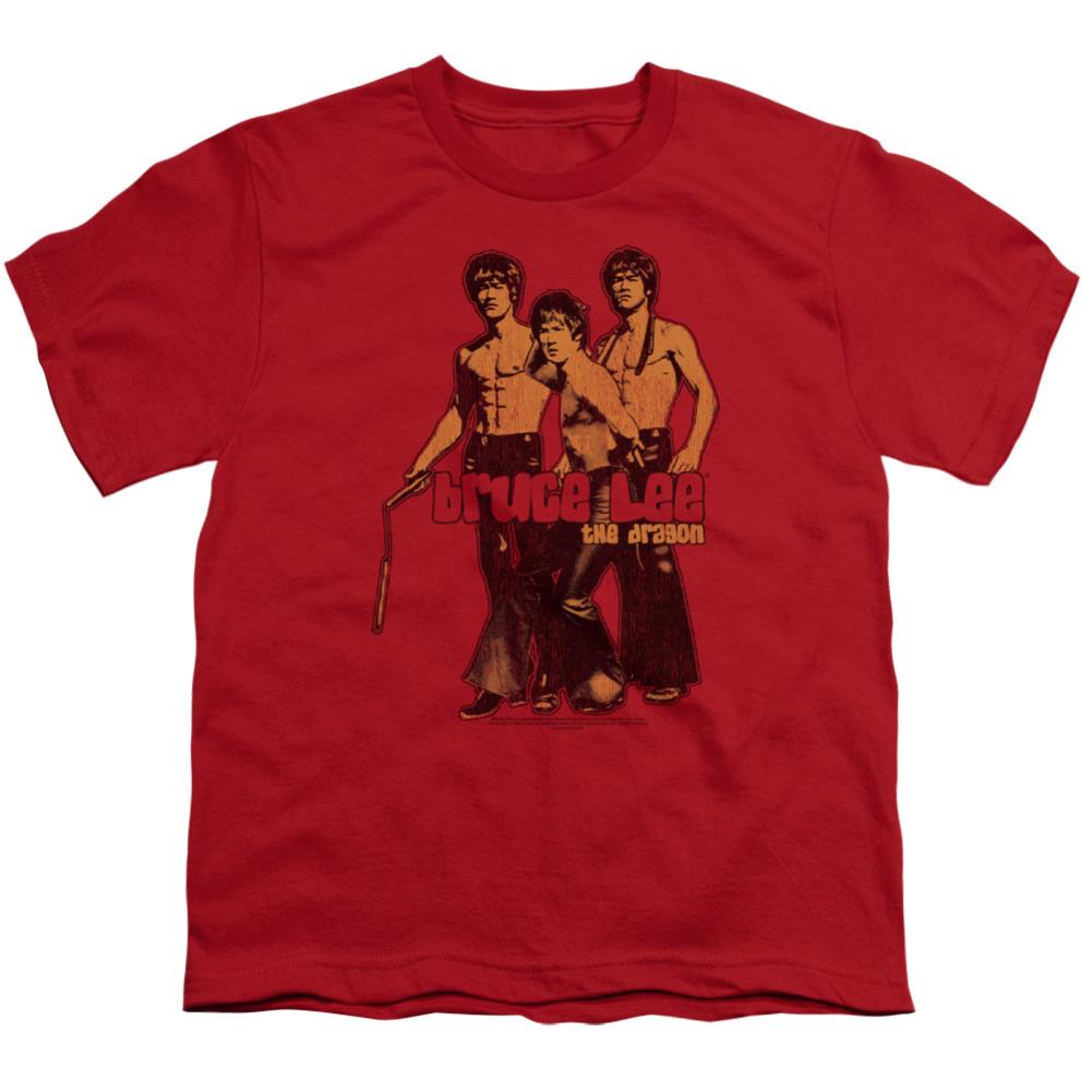 Bruce Lee Nunchucks Youth 18/1 100% Cotton Short-Sleeve T-Shirt